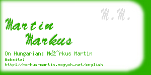 martin markus business card